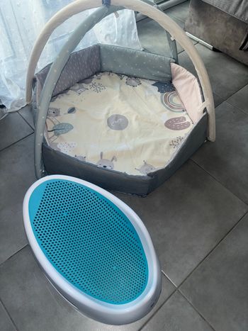 🧸💛 Tapis d’éveil MoMi + transat de bain Angelcare 💛🛁 