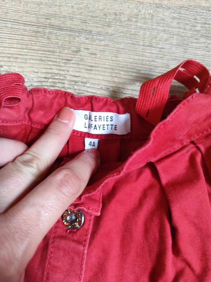 Jupe rouge 4 ans Galeries Lafayette - photo numéro 3