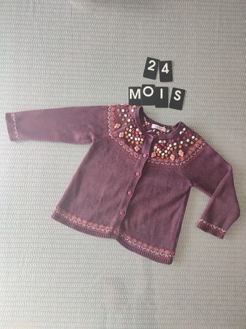Gilet maille fille - du pareil au même - 24 mois