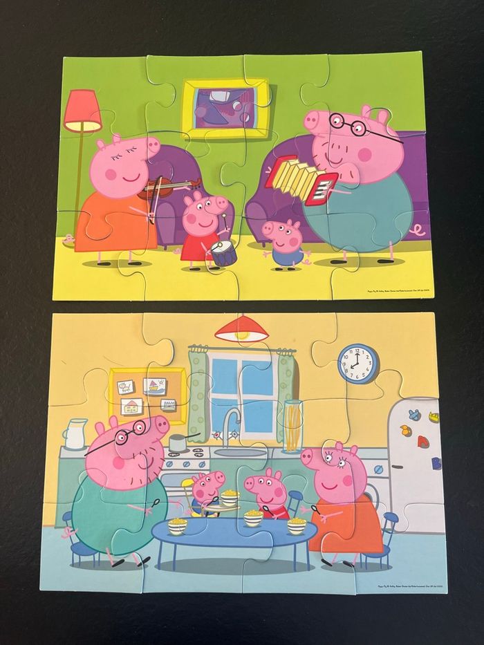 🧩 Lot de 2 puzzles Peppa Pig – Ravensburger – 2×12 pièces - photo numéro 4