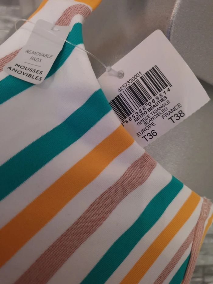 Maillot de bain rayé T36/38 - photo numéro 5