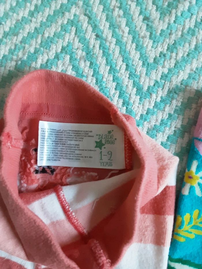 Lot de 2 collant court / short flamand et papillon T. 1-2 ans - photo numéro 5