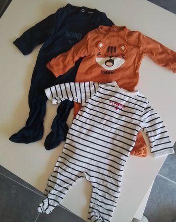 3 pyjamas fins 3 mois