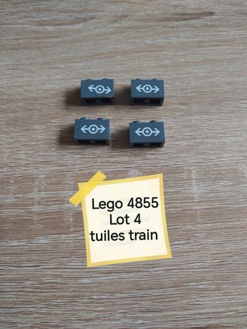 Lego 4855 lot 4 tuiles train