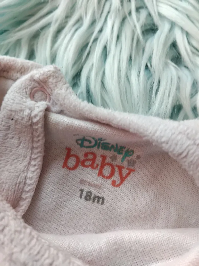 👗 grenouillère pyjama une pièce fille Minnie rose pale 18 mois - photo numéro 3