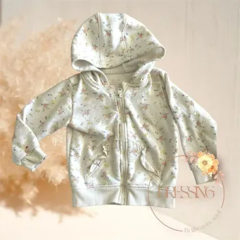 Veste fille florale zippée 24/36 mois