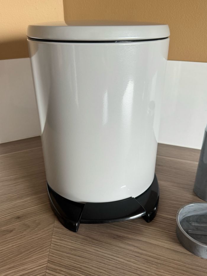 Ensemble salle de bain poubelle pot porte savonnette distributeur savon - photo numéro 3