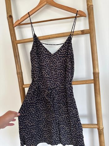 Combi short bleu marine à fleurs Mango taille XS