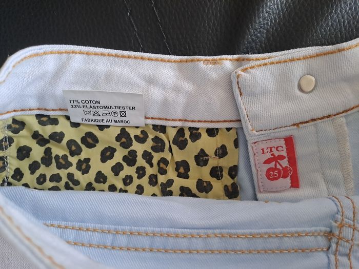 Short en jean bleu clair femmes Le Temps Des Cerises taille 35 - photo numéro 7