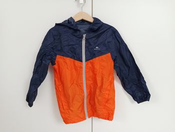 K-way / coupe-vent Quechua 5 ans – Bleu marine & orange
