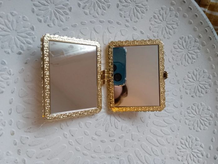 Miroir bohème fleurs vintage en tissu - photo numéro 3