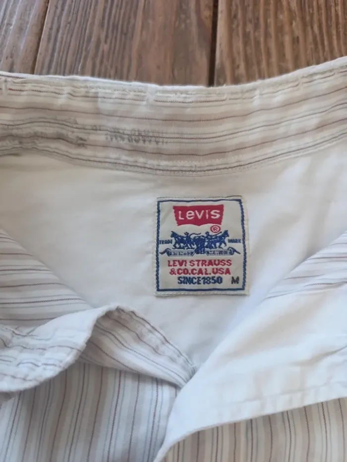 Chemise a rayures manches courtes Levi's Strauss & co taille M - photo numéro 5