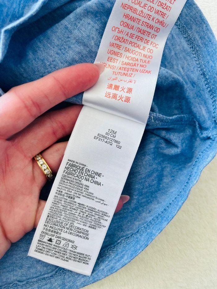 Robe bleu Levi’s avec sa culotte / cache couche 12 mois 80cm - photo numéro 5
