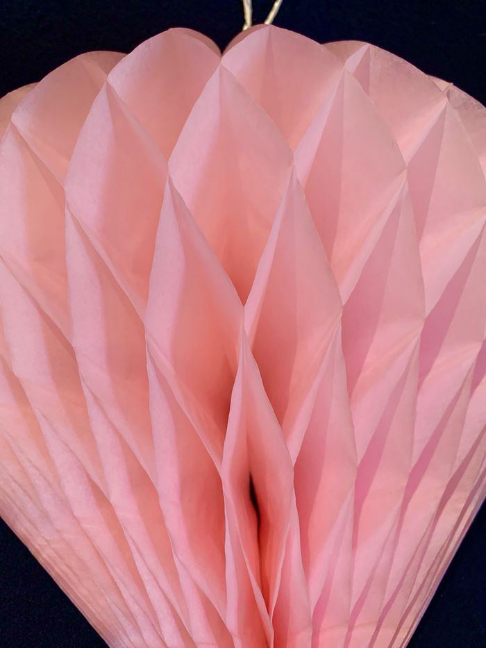 Lot de 2 Décorations Boule et petit Cœur en papier ignifugé - photo numéro 3