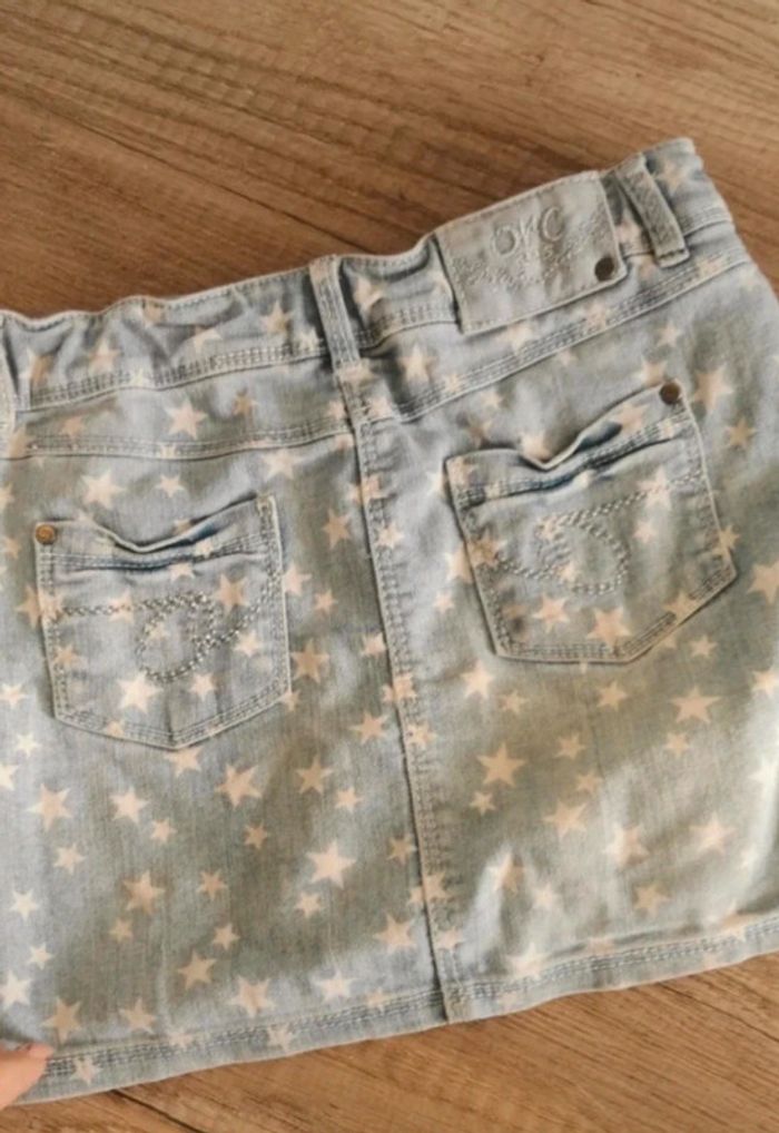 Jupe jeans imprimée étoile 6 ans - photo numéro 4