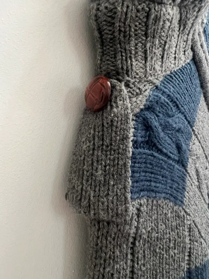Gilet polaire Teddy brown Factory gros bleu - photo numéro 6