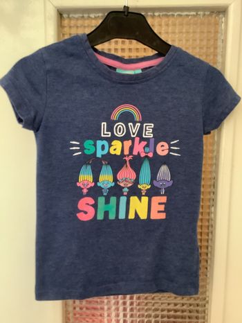 T-shirt sans manche bleu Trolls Dreamworks 5 ans