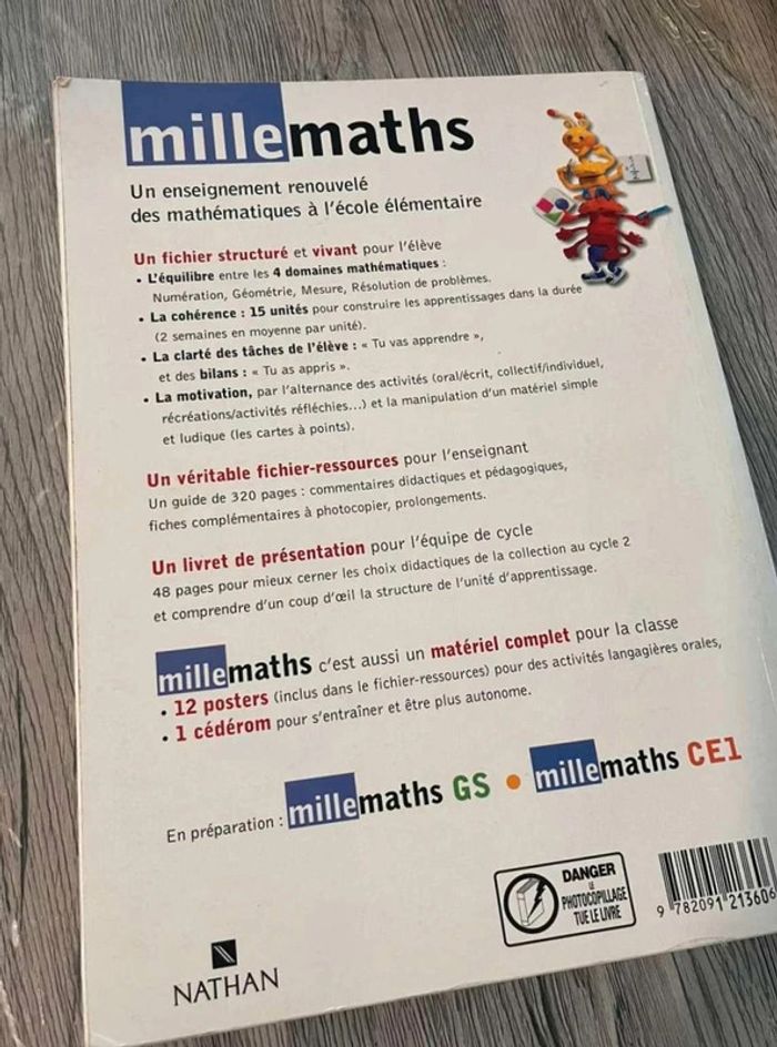 Livre Millemaths CP Cycle 2 Nathan - photo numéro 2
