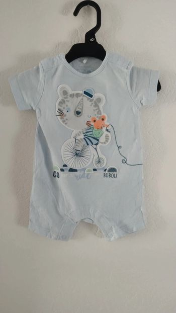 Grenouillère combi courte garçon boboli 6 mois