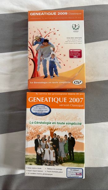 Lot de 2 CD de généalogie + leur manuel