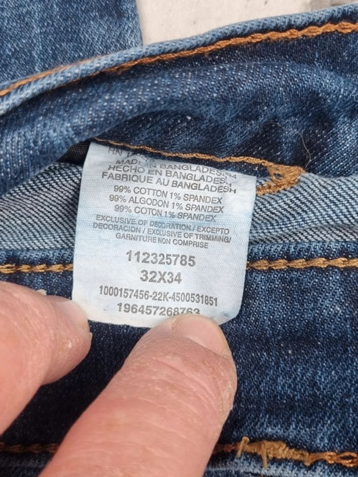 Jeans Wrangler bleu 32x34 ● (mesures en photos) - photo numéro 8