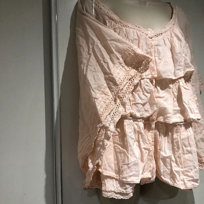Blouse bohème rose à dentelle Naf-Naf taille  36 - photo numéro 17