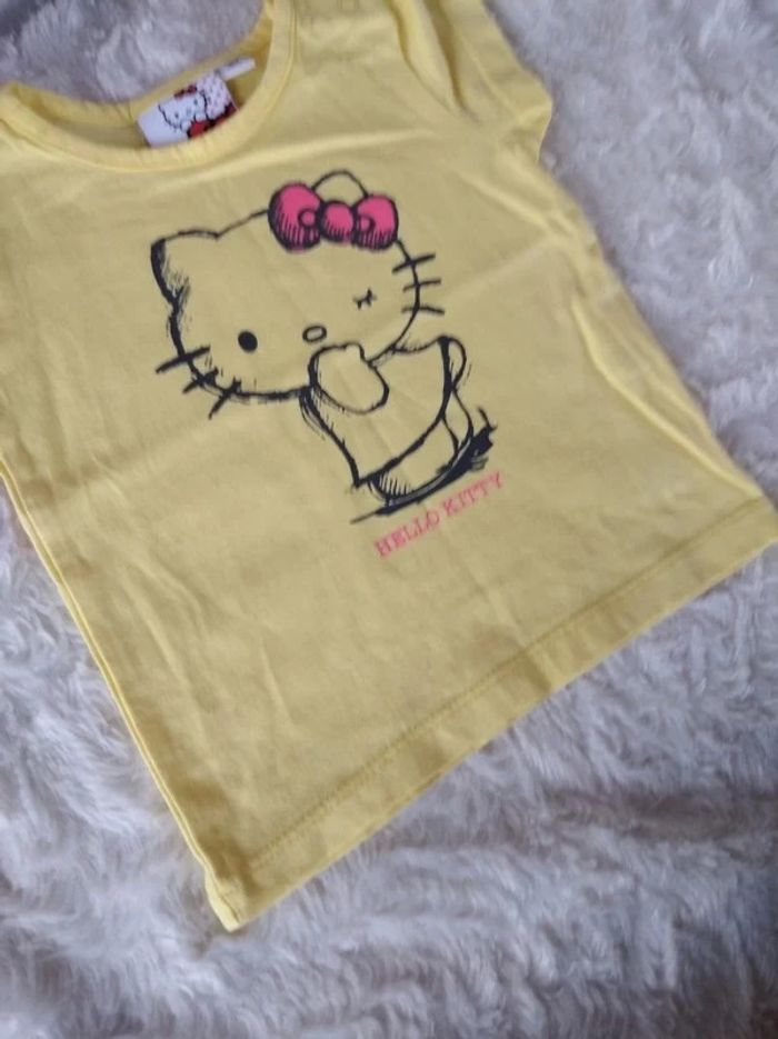 Tee shirt chemise manches courtes Fille 3 mois Hello Kitty 100% coton - photo numéro 7