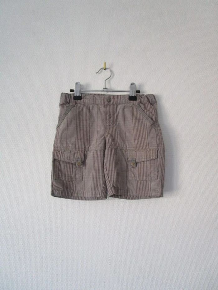 Short taupe carreaux Vertbaudet 2 ans TBE