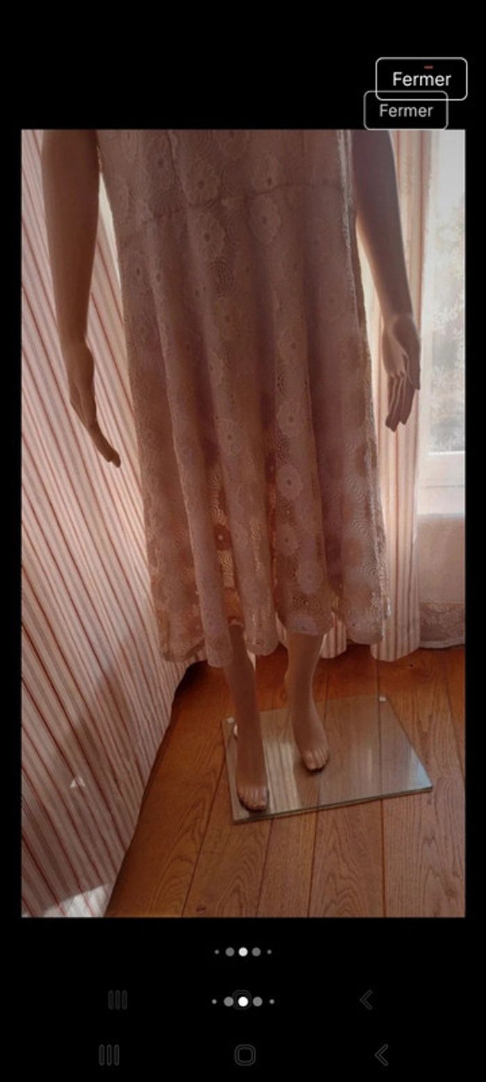 Magnifique Robe dentelles beige Paprika L - photo numéro 5