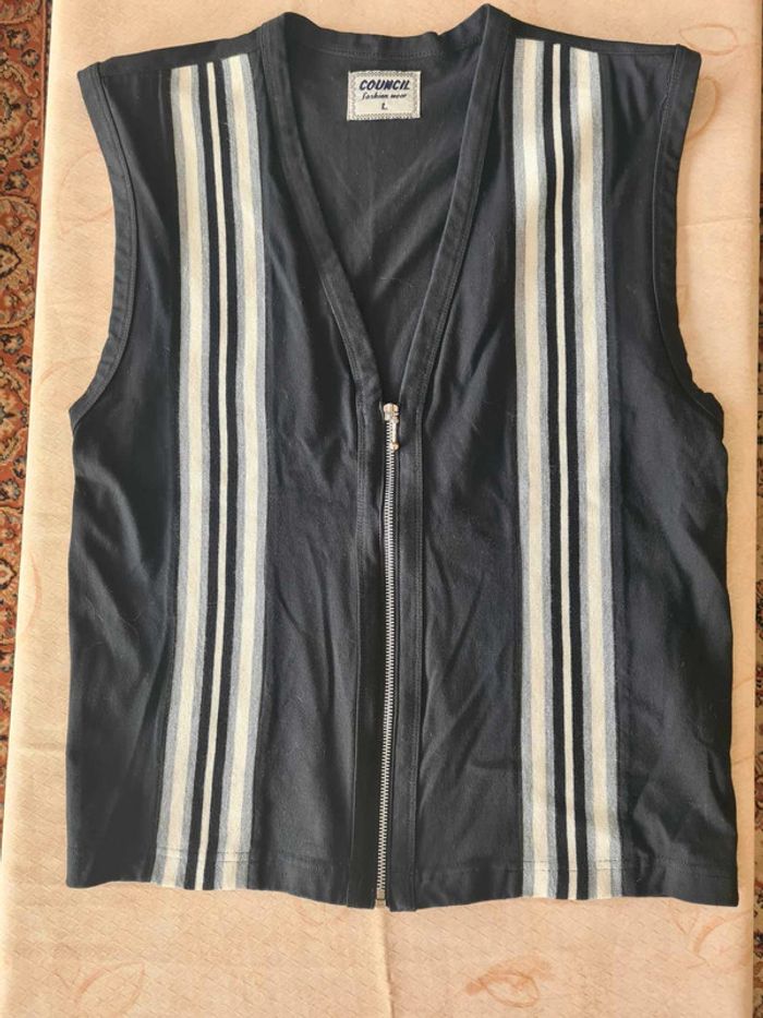 débardeur veston homme noir taille L Council