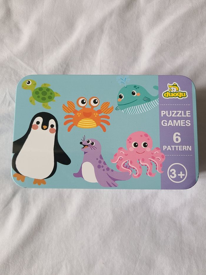 Boite de 6 puzzles animaux marins - photo numéro 2