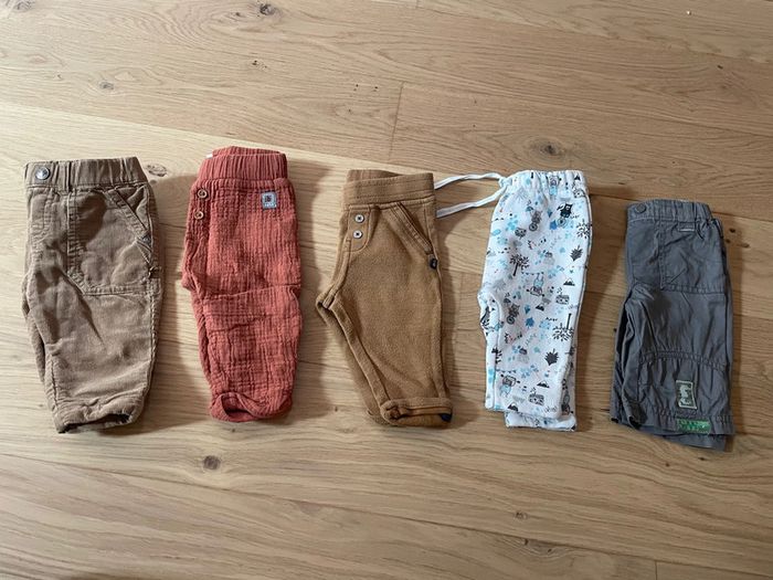 Lot de 5 pantalons 3 mois