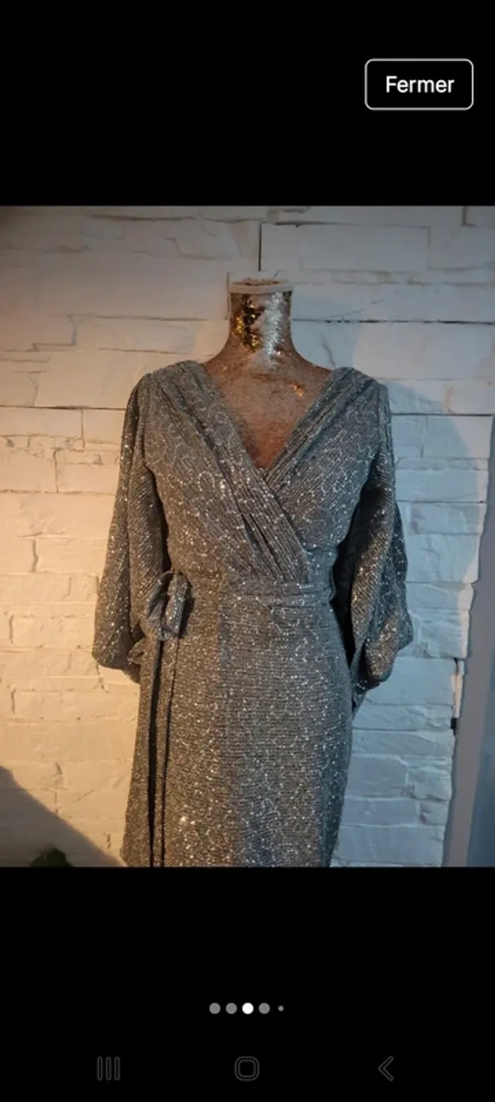 Robe de soirée argentée 38 - photo numéro 11