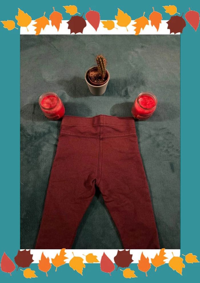 Pantalon Kiabi Bordeaux taille 12 mois - photo numéro 2