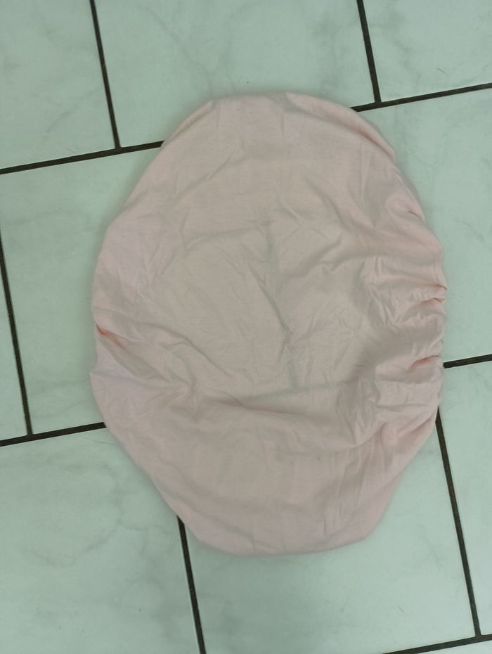 Drap housse rose bébé 55cm