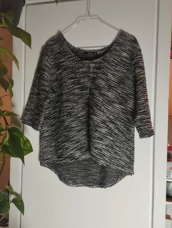 Pull léger noir et blanc