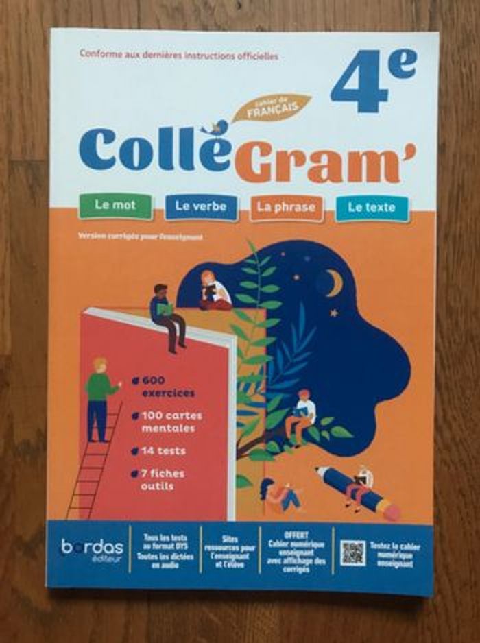 Fichier de français 4ème ColléGram' avec corrigés - édition 2025