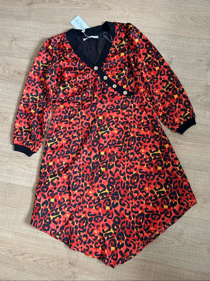 Robe imprimée neuve à manches longues Jus d’Orange taille 1 (taille grand) - photo numéro 7