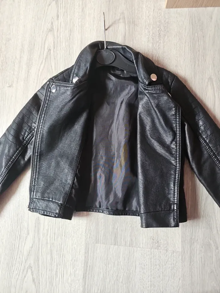 Veste simili cuir perfecto fille 3 ans - photo numéro 5