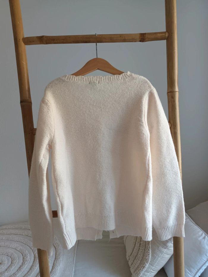 Gilet cardigan beige crème 10 ans - photo numéro 4