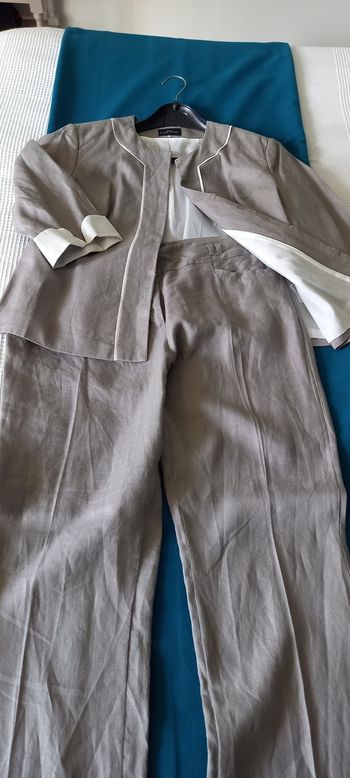 Ensemble tailleur pantalon lin