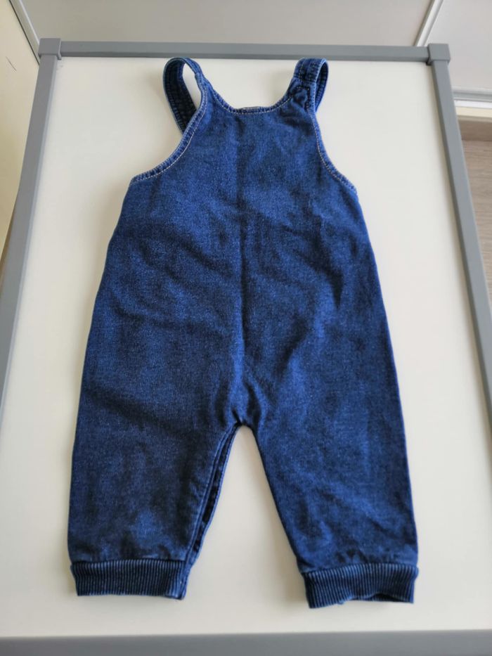Ensemble salopette denim + tee-shirt imprimé 6 mois Plus Collection - photo numéro 5