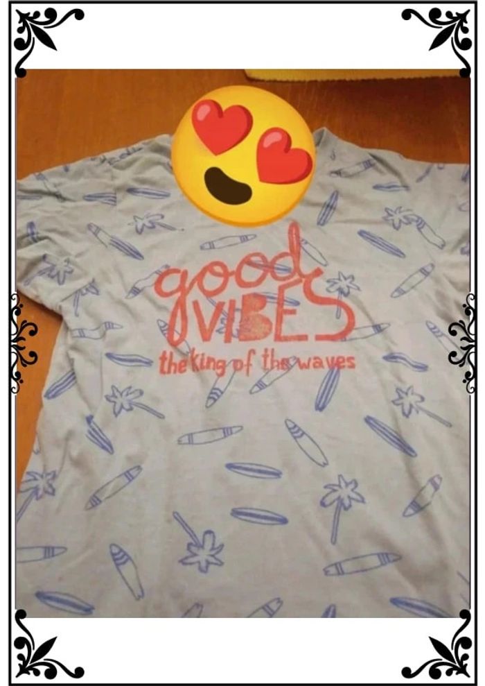 T-shirt Good vibes garçon 7 ans 8 ans - photo numéro 4