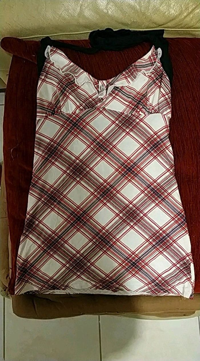 T short débardeur à carreaux 34/36 La halle