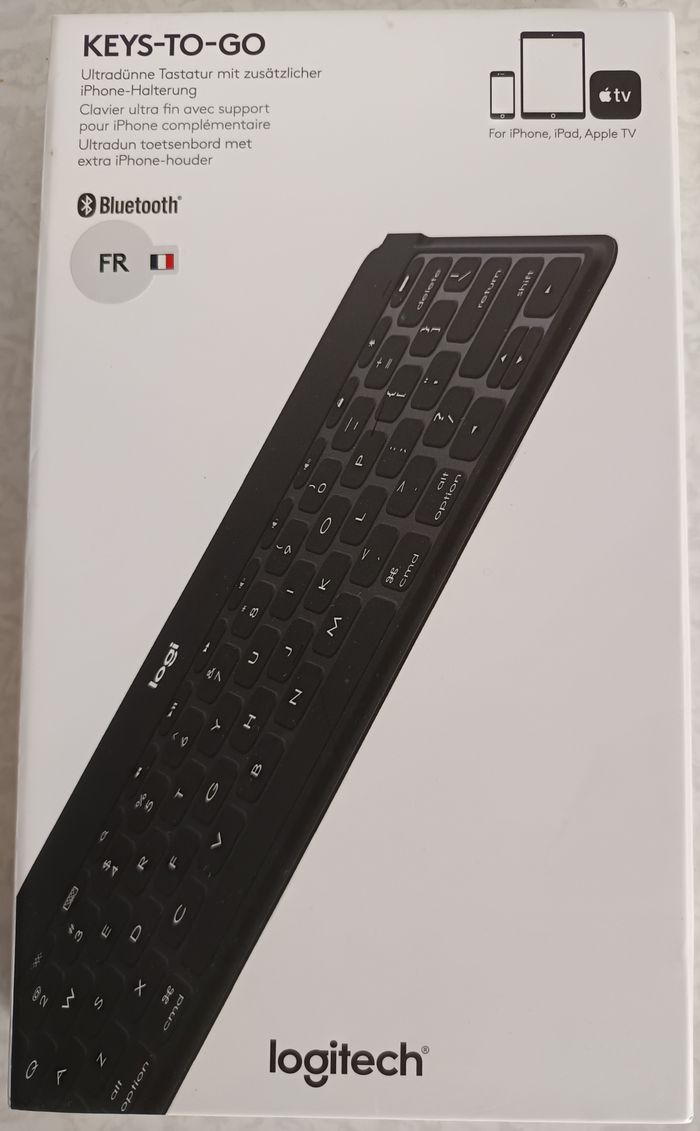 Clavier Français AZERTY sans fil Bluetooth LOGITECH Keys To Go - Noir