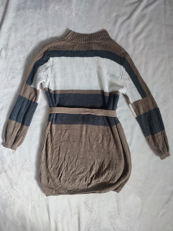 Robe pull marron blanc gris Shein taille S - photo numéro 4