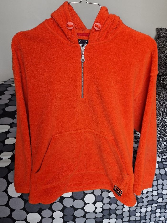 🧡 Sweat polaire zippé A.C.T.I.V.E WEAR – Enfant (14-16 ans) – Taille 158 - photo numéro 3