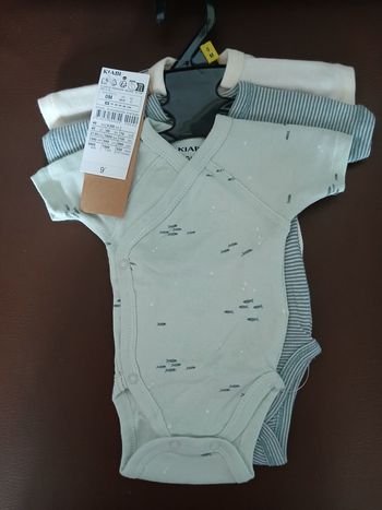 lot 3 bodies manches courtes garcon kiabi 50 cm 0 mois 