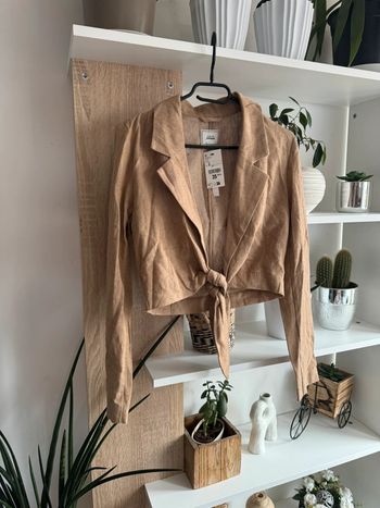 Veste chemise à nouer en lin