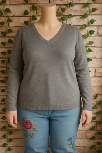 🌸Pull fin Gris Camaieu Taille 42🌸